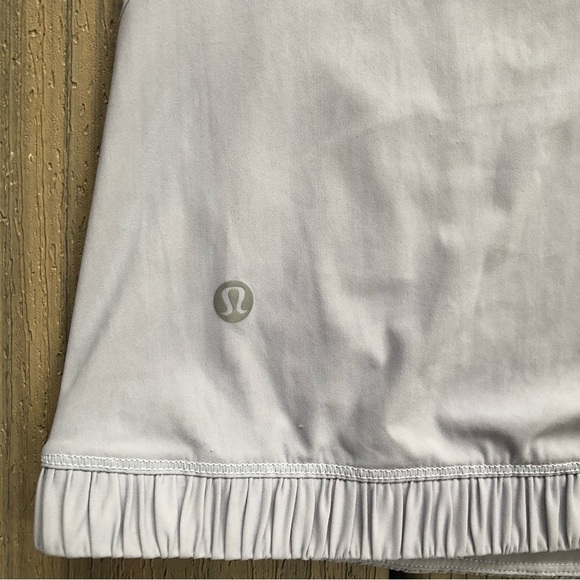 Lululemon Light Grayish Blue Featherweight Hooded 1/4 Zip Long Sleeve Cover Sz 4 - Picture 8 of 9